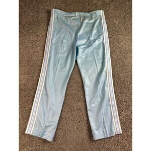 VINTAGE 80s Winning Ways Track Pants Womens Medium Blue White Striped Ladies